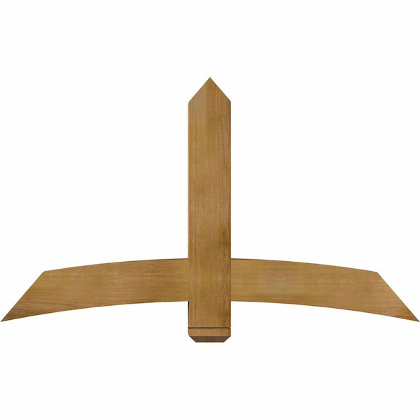 Ekena Millwork Bellingham Rough Sawn Timber Gable Bracket, Western Red Cedar, 60"W x 35"H x 6"D x 6"F, 14/12 Pitch GBW060X35X0606BEL00RWR - main
